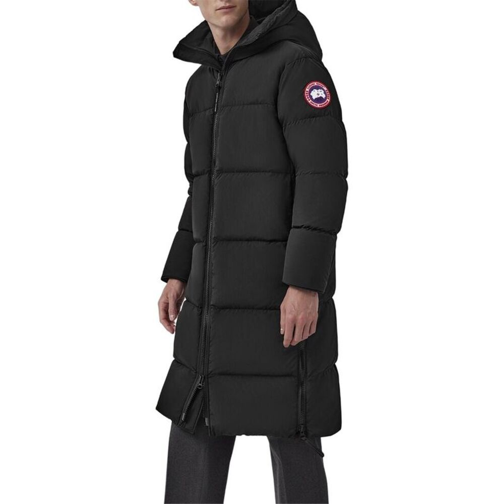 Canada Goose Mens Lawrence Long Puffer Jacket, Black - Picture 1 of 3
